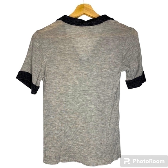 PROJECT SOCIAL T URBAN OUTFITTERS GRAY COLLARED TEE SHIRT SIZE MEDIUM - Picture 3 of 3